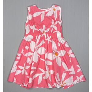 Il Gufo Pink/White Floral Print Sleeveless Dress Girls 4 Yrs (Runs Small 3)